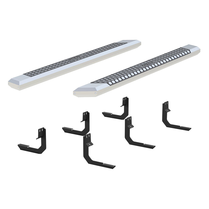 ARIES 2555045 AdvantEDGE 5-1/2in. x 75in. Chrome Aluminum Side Bars; Select Nissan Titan - Truck Part Superstore