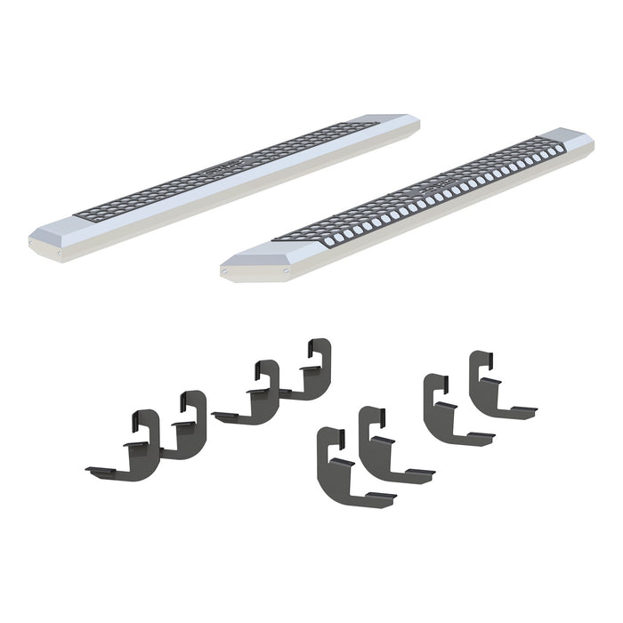 ARIES 2555051 AdvantEDGE 5-1/2in. x 75in. Chrome Aluminum Side Bars; Select Silverado; Sierra - Truck Part Superstore