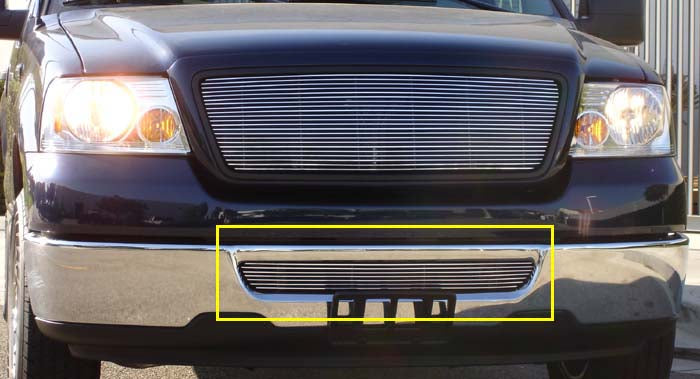 T-Rex Grilles 25555 Billet Series Bumper Grille; Horizontal; Aluminum; Polished; 1 Pc; Bolt-On; - Truck Part Superstore