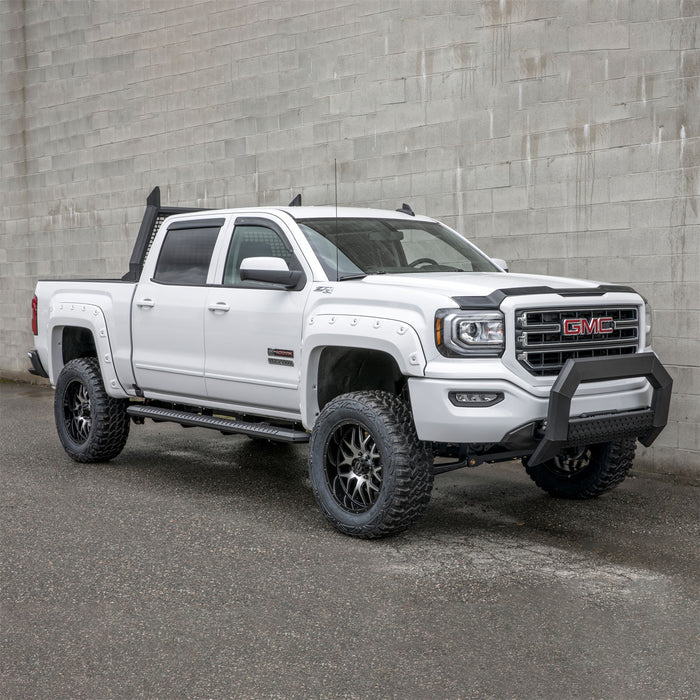 ARIES 2556015 AdvantEDGE 5-1/2in. x 91in. Black Aluminum Side Bars; Select Silverado; Sierra C - Truck Part Superstore
