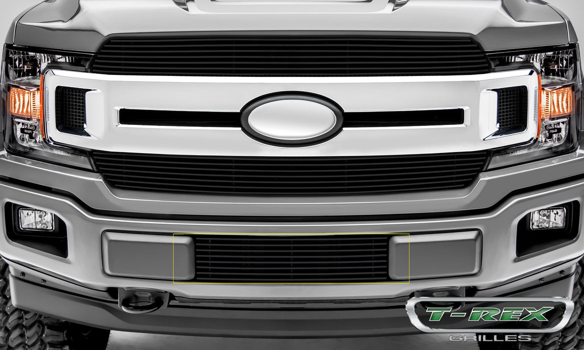 T-Rex Grilles 25571B Billet Series Bumper Grille; Horizontal; Aluminum; Black; 1 Pc; Overlay; - Truck Part Superstore