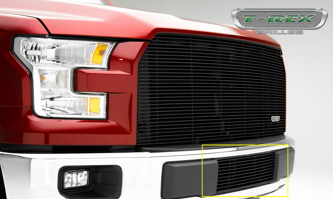 T-Rex Grilles 25573B Billet Series Bumper Grille; Horizontal; Aluminum; Black; 1 Pc; Insert; - Truck Part Superstore