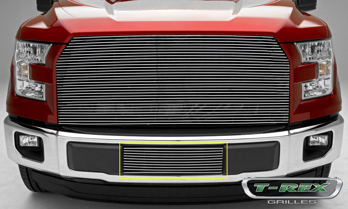 T-Rex Grilles 25573 Billet Series Bumper Grille; Horizontal; Aluminum; Polished; 1 Pc; Insert; - Truck Part Superstore