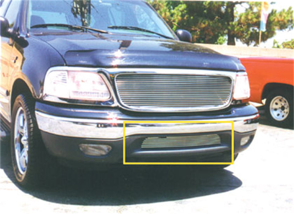 T-Rex Grilles 25581 Billet Series Bumper Grille; Horizontal; Aluminum; Polished; 1 Pc; Bolt-On; - Truck Part Superstore