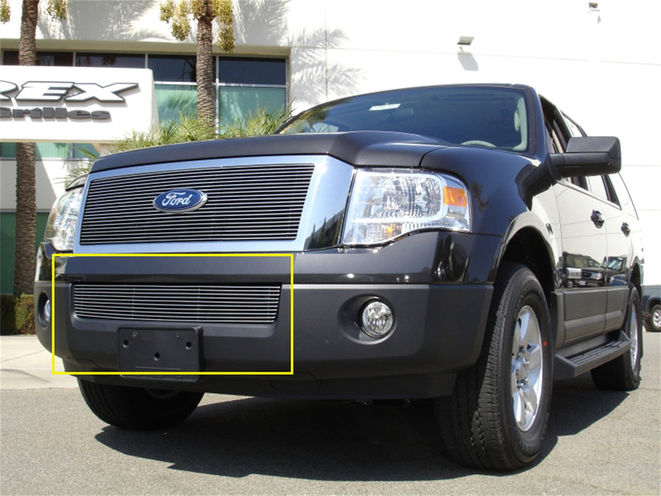 T-Rex Grilles 25594 Billet Series Bumper Grille; Horizontal; Aluminum; Polished; 1 Pc; Overlay; - Truck Part Superstore
