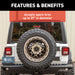 ARIES 2563001 Jeep Wrangler JL Heavy-Duty Spare Tire Carrier - Truck Part Superstore