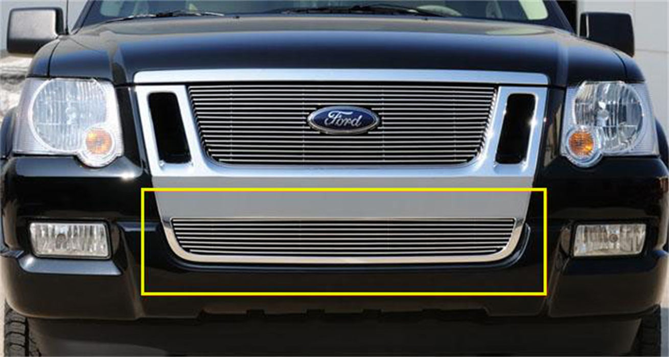 T-Rex Grilles 25662 Billet Series Bumper Grille; Horizontal; Aluminum; Polished; 1 Pc; Bolt-On; - Truck Part Superstore