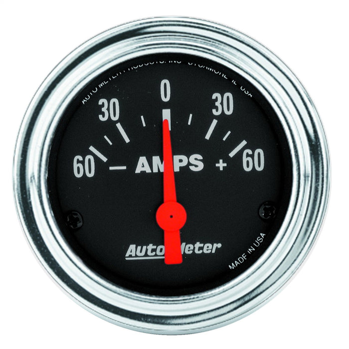 AutoMeter 2586 GAUGE; AMMETER; 2 1/16in.; 60A; ELECTRIC; TRADITIONAL CHROME - Truck Part Superstore