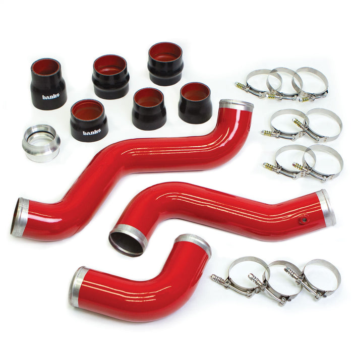 Banks Power 25999 Boost Tube Upgrade Kit; 3.5 in.; Red Powder Coated; Set; - Truck Part Superstore