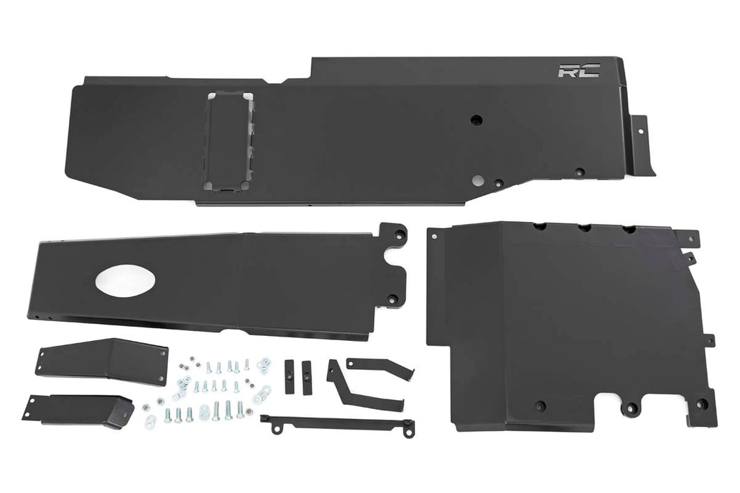 Rough Country 10608 Jeep Engine + Transfer Case + Gas Tank Skid Plate System 18-20 JL Unlimited 3.6L Rough Country - Truck Part Superstore
