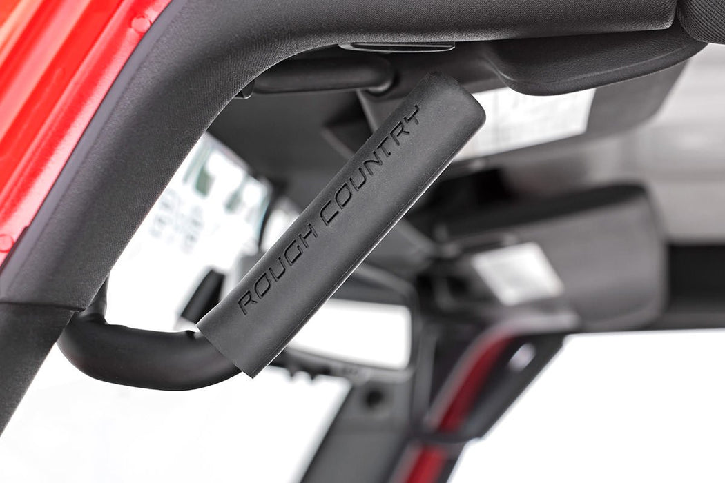 Rough Country 6501 Jeep Front Solid Steel Grab Handles 07-18 Wrangler JK Black Rough Country - Truck Part Superstore