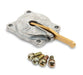 Holley 26-139SA Accelerator Pump Cover; 30cc Aluminum w/Gold Screws; Shiny; - Truck Part Superstore