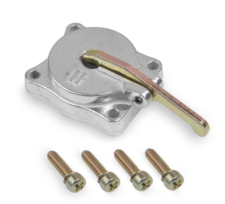 Holley 26-140SA Accelerator Pump Cover; 50cc Aluminum w/Gold Screws; Shiny; - Truck Part Superstore