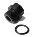 Holley 26-144-1 Fuel Inlet Plug; Short -8AN w/-8AN O-Ring Threads For 4150 HP Fuel Bowls; Black; - Truck Part Superstore