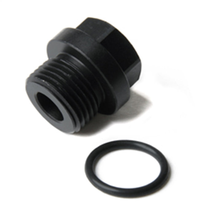 Holley 26-144-1 Fuel Inlet Plug; Short -8AN w/-8AN O-Ring Threads For 4150 HP Fuel Bowls; Black; - Truck Part Superstore
