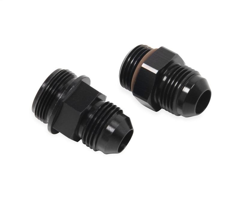 Holley 26-158 Fuel Line Adapter; -8AN To -8AN O-Ring; Black Finish; - Truck Part Superstore