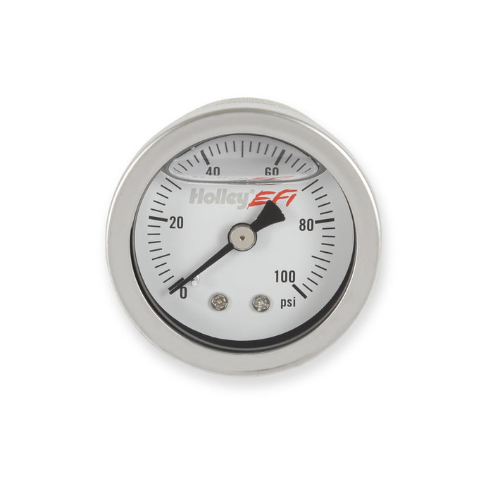 Holley EFI 26-507 EFI Fuel Pressure Gauge; 1/8 in.; 0-100 psi; - Truck Part Superstore