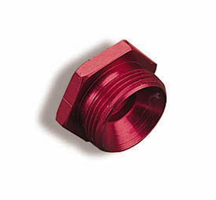 Holley 26-76 Fuel Inlet Plug; 7/8 in. -20; Aluminized Red Anodized; - Truck Part Superstore