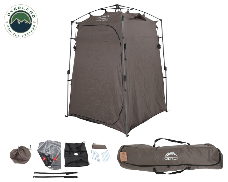 Overland Vehicle Systems 26019910 Portable Shower and Privacy Room Retractable Floor, Amenity Pouches 5x7 Foot Quick Set Up Overland Vehicle Systems - Truck Part Superstore
