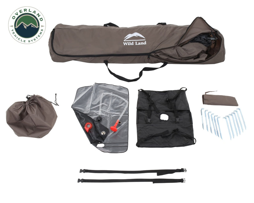 Overland Vehicle Systems 26019910 Portable Shower and Privacy Room Retractable Floor, Amenity Pouches 5x7 Foot Quick Set Up Overland Vehicle Systems - Truck Part Superstore