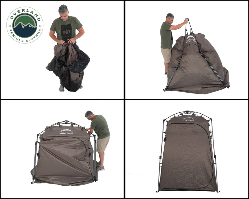 Overland Vehicle Systems 26019910 Portable Shower and Privacy Room Retractable Floor, Amenity Pouches 5x7 Foot Quick Set Up Overland Vehicle Systems - Truck Part Superstore