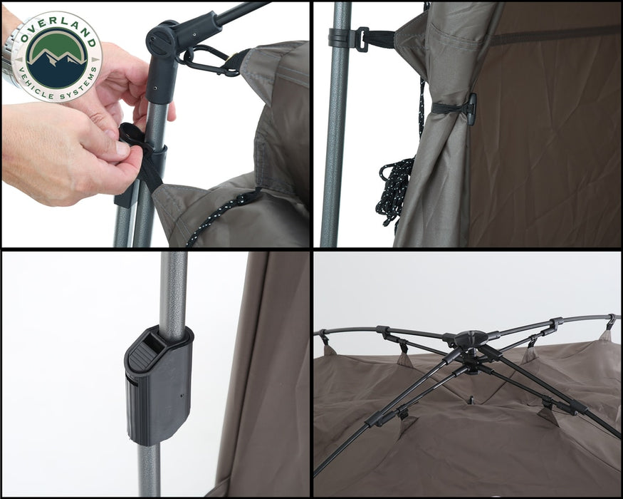 Overland Vehicle Systems 26019910 Portable Shower and Privacy Room Retractable Floor, Amenity Pouches 5x7 Foot Quick Set Up Overland Vehicle Systems - Truck Part Superstore