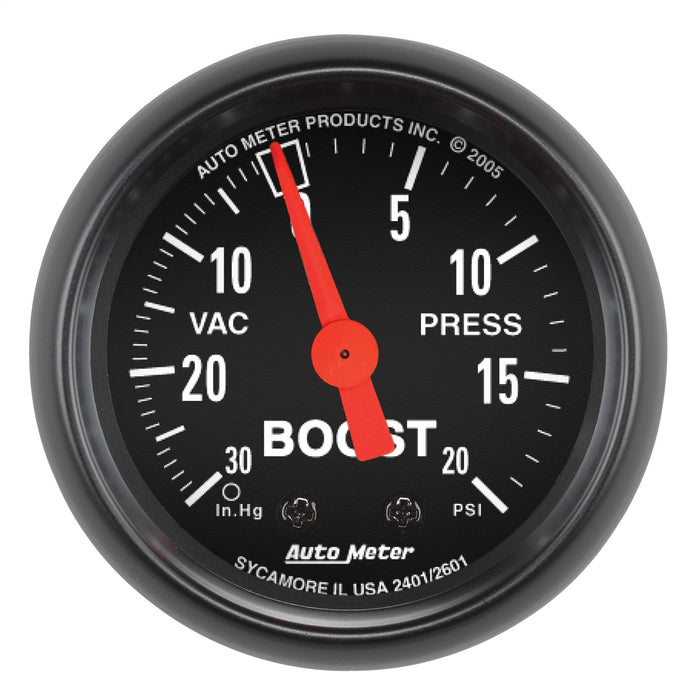 AutoMeter 2601 GAUGE; VAC/BOOST; 2 1/16in.; 30INHG-20PSI; MECHANICAL; Z-SERIES - Truck Part Superstore