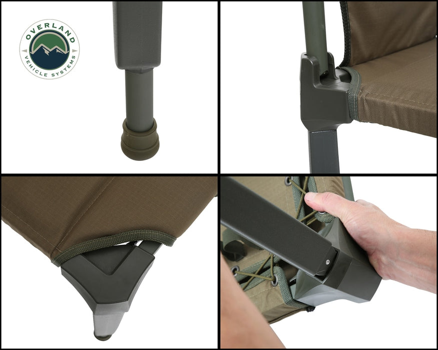 Overland Vehicle Systems 26029910 Camping Chair Tan with Storage Bag Wild Land Overland Vehicle Systems - Truck Part Superstore