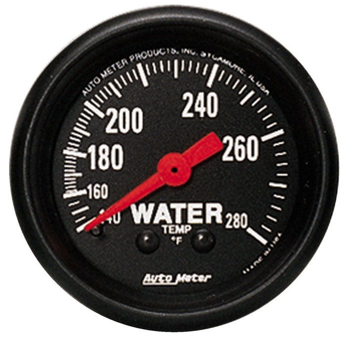 AutoMeter 2606 GAUGE; WATER TEMP; 2 1/16in.; 140-280deg.F; MECHANICAL; Z-SERIES - Truck Part Superstore