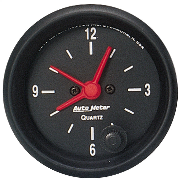 AutoMeter 2632 GAUGE; CLOCK; 2 1/16in.; 12HR; ANALOG; Z-SERIES - Truck Part Superstore