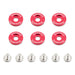 Mishimoto MMFW-LG-6RD Mishimoto M6 X 1.0 Fender Washer and Bolt Kit, 20mm OD, 6 pcs, Red - Truck Part Superstore