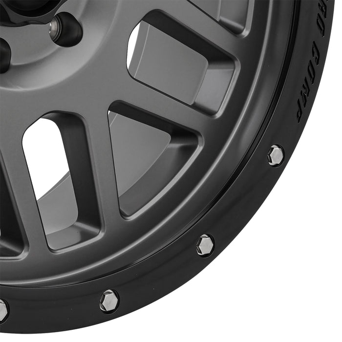 Pro Comp Alloy Wheels 2640-298345 Series 40 Vertigo 20x9 with 6 on 5.5 Bolt Pattern OS -12 Dark Gray Finish Pro Comp Alloy Wheels - Truck Part Superstore
