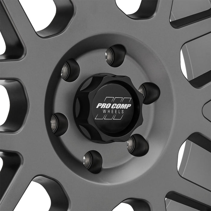 Pro Comp Alloy Wheels 2640-298345 Series 40 Vertigo 20x9 with 6 on 5.5 Bolt Pattern OS -12 Dark Gray Finish Pro Comp Alloy Wheels - Truck Part Superstore
