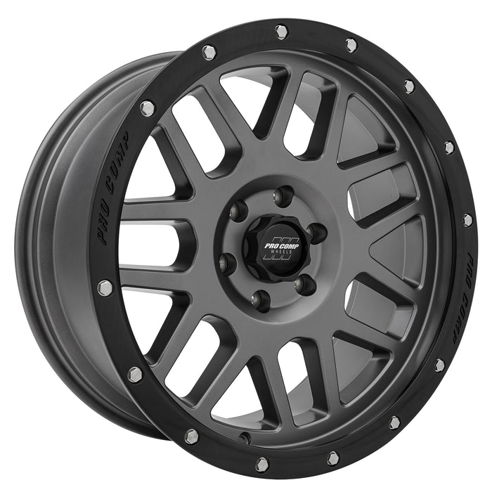 Pro Comp Alloy Wheels 2640-7983 Series 40 Vertigo 17x9 with 6 on 5.5 Bolt Pattern OS -6 Dark Gray Finish Pro Comp Alloy Wheels - Truck Part Superstore