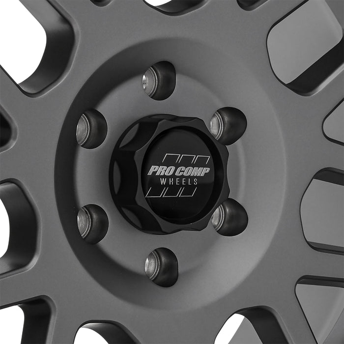 Pro Comp Alloy Wheels 2640-893650 Series 40 Vertigo 18x9 with 6 on 135 Bolt Pattern OS 0 Dark Gray Finish Pro Comp Alloy Wheels - Truck Part Superstore