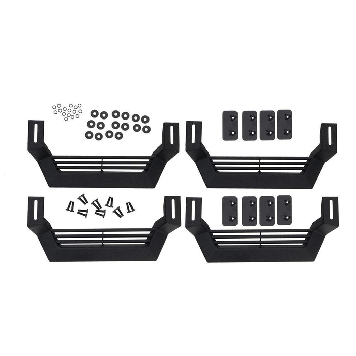 Rampage 26410034 Rock Rail Nerf Step; Black; Short Step; 4 pc.; - Truck Part Superstore