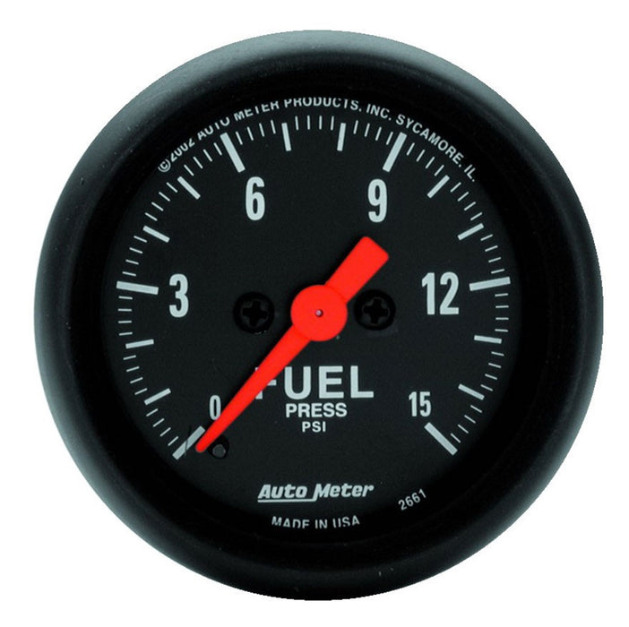 AutoMeter 2661 GAUGE; FUEL PRESSURE; 2 1/16in.; 15PSI; DIGITAL STEPPER MOTOR; Z-SERIES - Truck Part Superstore