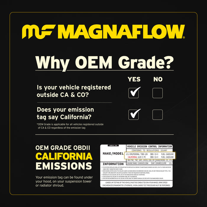 MagnaFlow Exhaust Products 52665 OEM Grade Direct-Fit Catalytic Converter - Truck Part Superstore