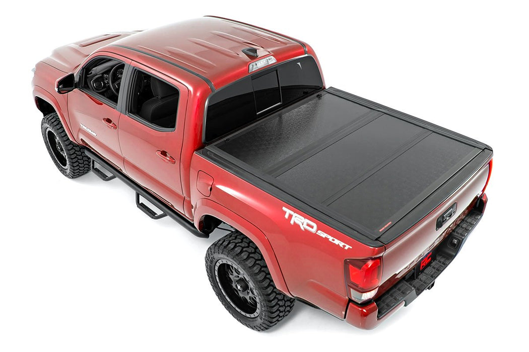 Rough Country 47420600 Tacoma Low Profile Hard Tri-Fold Tonneau Cover 16-20 Tacoma 6 Foot Bed Rough Country - Truck Part Superstore