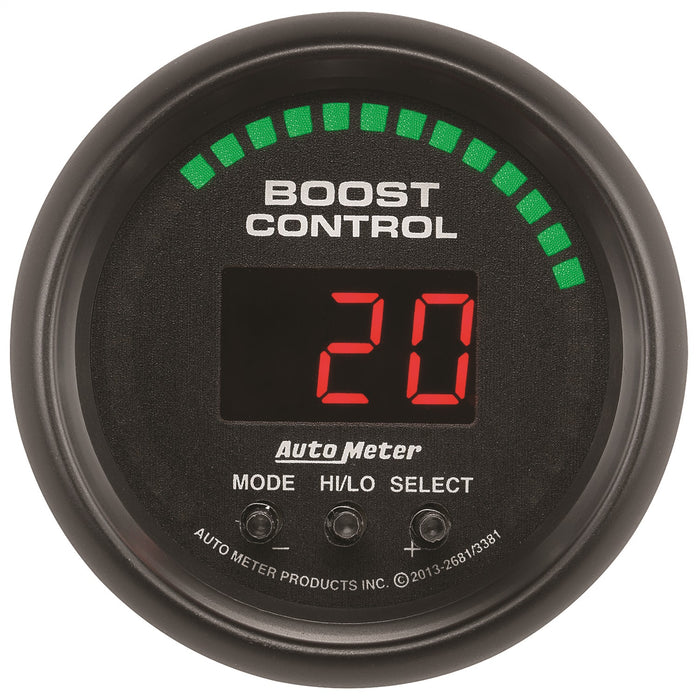 AutoMeter 2681 GAUGE; BOOST CONTROLLER; 2 1/16in.; 30INHG-30PSI; INCL. SOLENOID; DIGITAL; Z/ES - Truck Part Superstore