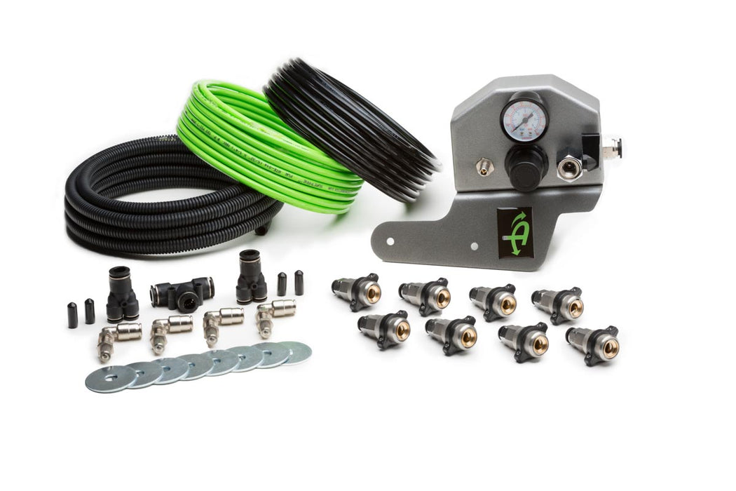 Up Down Air 269-0717 Jeep JK Tire Inflator System 4 Tire For 07-18 Wrangler JK 2/4 Door W/Engine Mount With Box, Fittings, Hoses and Storage Bag Black UP Down Air - Truck Part Superstore