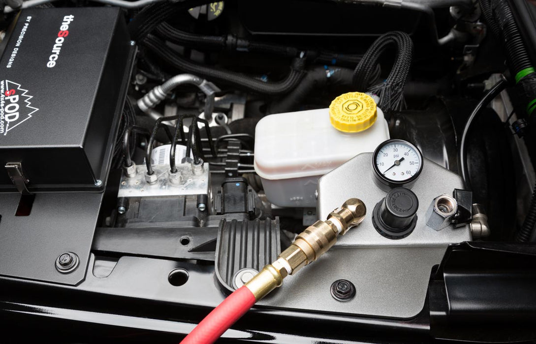 Up Down Air 269-0717 Jeep JK Tire Inflator System 4 Tire For 07-18 Wrangler JK 2/4 Door W/Engine Mount With Box, Fittings, Hoses and Storage Bag Black UP Down Air - Truck Part Superstore