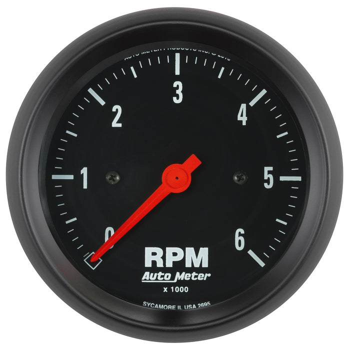 AutoMeter 2695 GAUGE; TACHOMETER; 3 3/8in.; 6K RPM; IN-DASH; Z-SERIES - Truck Part Superstore