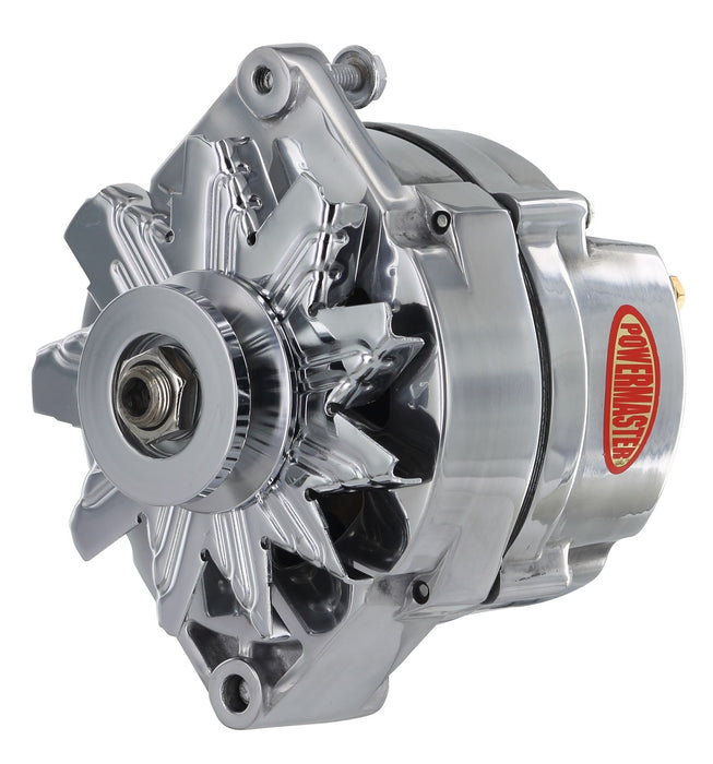 Powermaster Performance 27102 Alternator; 10DN; Externally Regulated; 70 Amp; 45 Idle; 1V; Polished; - Truck Part Superstore