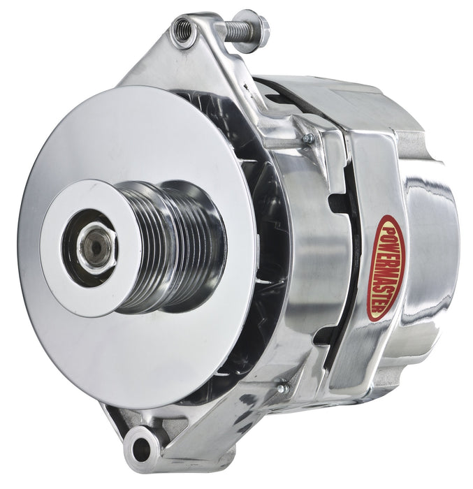 Powermaster Performance 27290-114 Alternator; 17Si; 120 Amp; 95 Idle; 6 Groove Pulley; Polished; - Truck Part Superstore