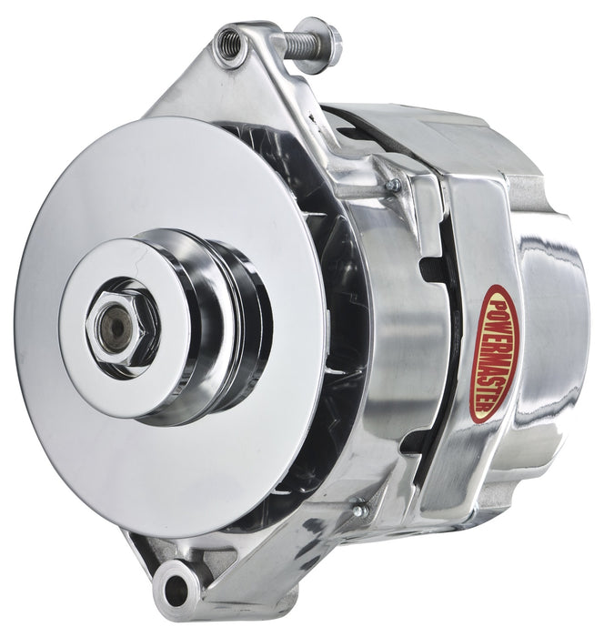 Powermaster Performance 27290 Alternator; 17Si; 120 Amp; 95 Idle; 1V; Polished; - Truck Part Superstore