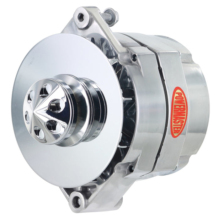 Powermaster Performance 27294-344 Alternator; 12si; 100 Amp; 75 Idle; 1V; Baffle; OE Look; Polished; - Truck Part Superstore