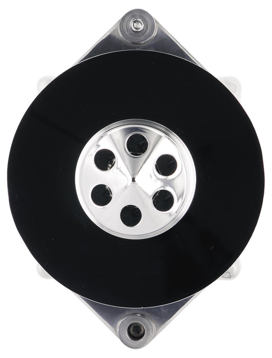 Powermaster Performance 27295 Smooth Look™ Alternator; 12si; 100 Amp; 75 Idle; 1V; Baffle And Cone; Polished; - Truck Part Superstore