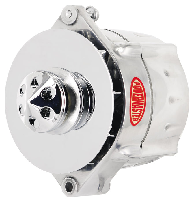 Powermaster Performance 27295 Smooth Look™ Alternator; 12si; 100 Amp; 75 Idle; 1V; Baffle And Cone; Polished; - Truck Part Superstore