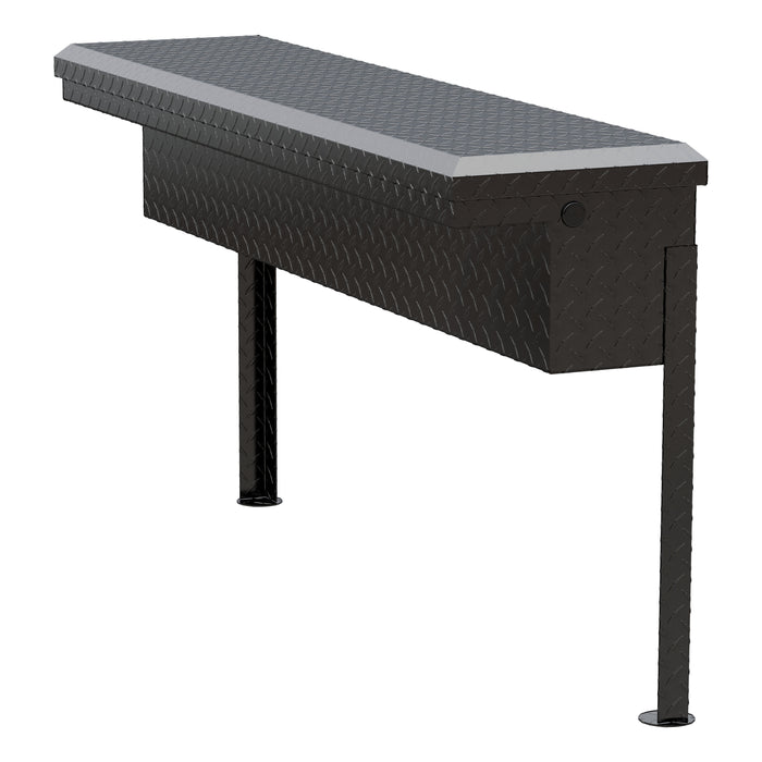 UWS EC30202 Gloss Black Aluminum 48in. Truck Side Tool Box with Low Profile (Heavy Packaging - Truck Part Superstore